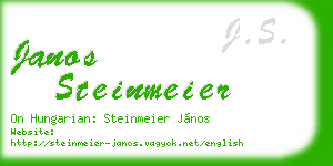 janos steinmeier business card